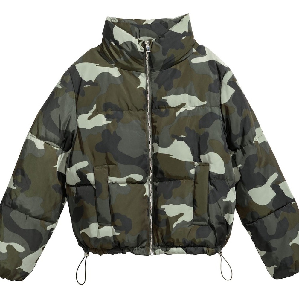 H&M Women's Camouflage Bomber Jacket